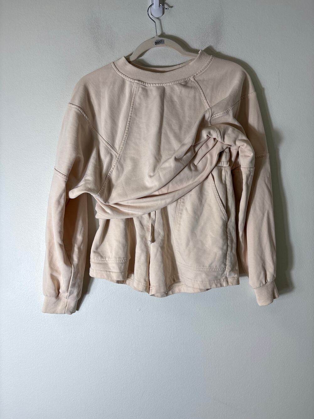 Merokeety Cream Sweat Shorts Set Sz S